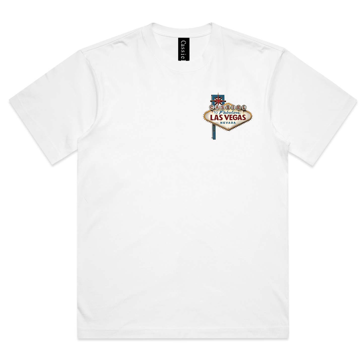 Cassiel Las Vegas Box White Tee