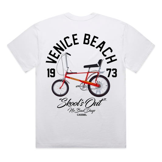 Cassiel Venice Beach Faded White Tee